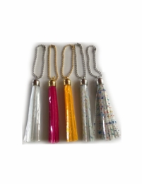 CLOSEOUT!  Reflective Tassel Keychain