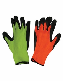 Fluorescent Knit Cotton/Polyester Glove w/ Coated Palm
