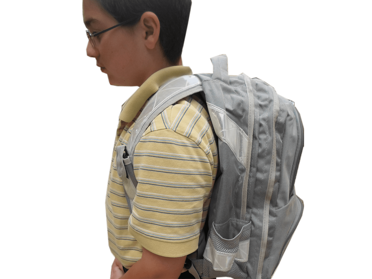 Reflective Backpack Black or Silver, with over 150 sq. inches of
