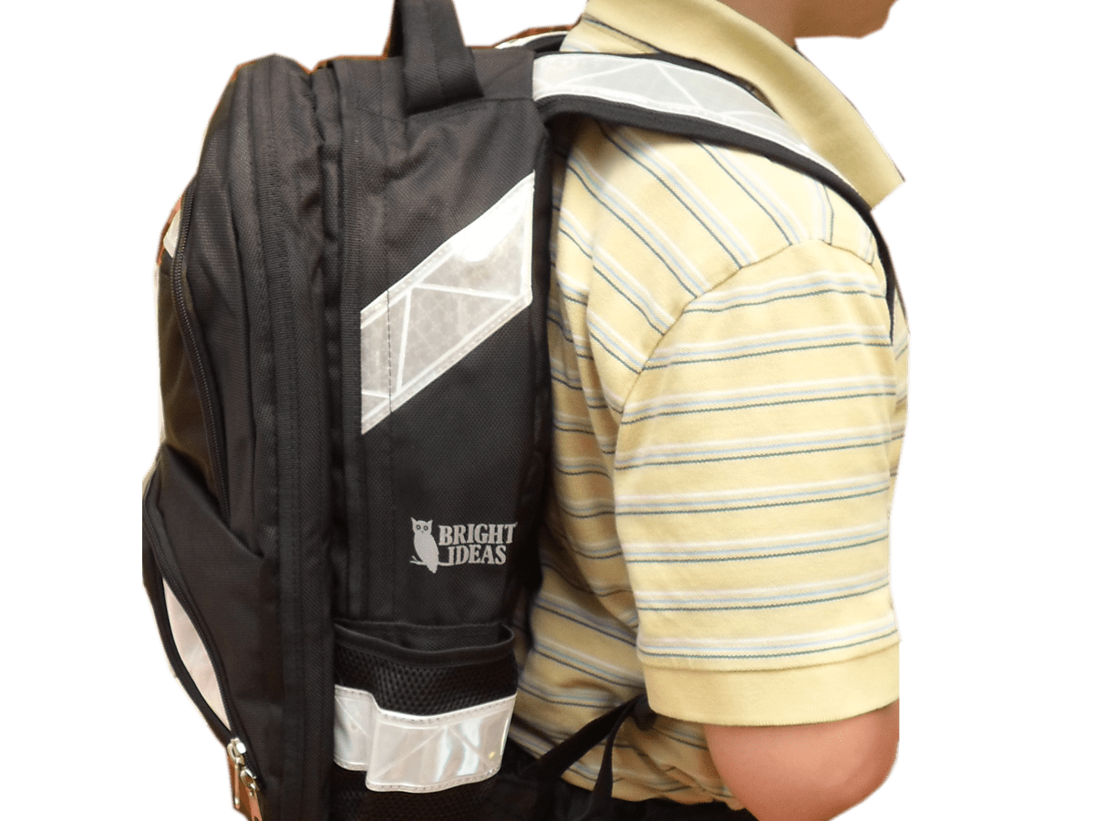 Reflective Backpack Black or Silver, with over 150 sq. inches of