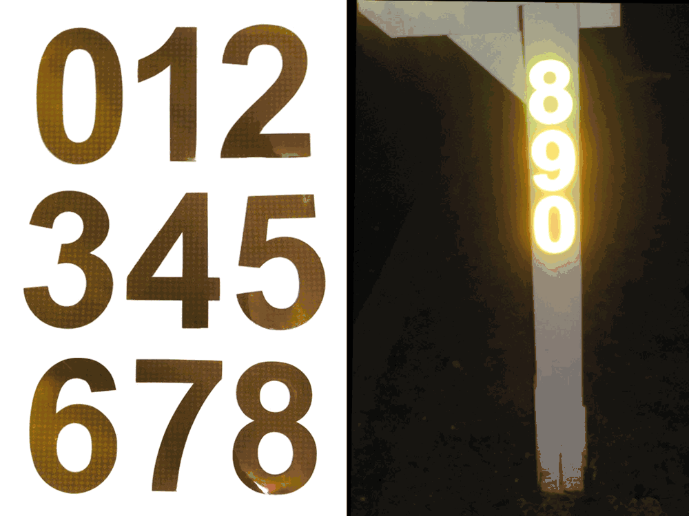 Bestseller! Reflective Address Numbers. Great for Curbside Mailboxes