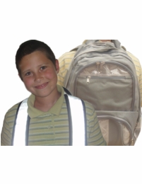 Reflective Backpack - Silver or Black, with over 150 sq. inches of Reflective Tape - 360 Degrees