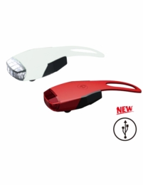 Silicone USB Rechargeable LED Bike Light Combo