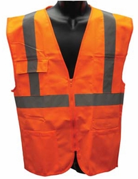  Solid Front/Mesh Back  Vest ANSI  Class 2