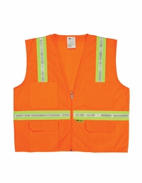 Surveyor's Reflective Vest, Zipper Front