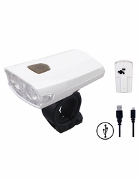 USB-rechargeable Super Bright LED Bike Headlight with Side View