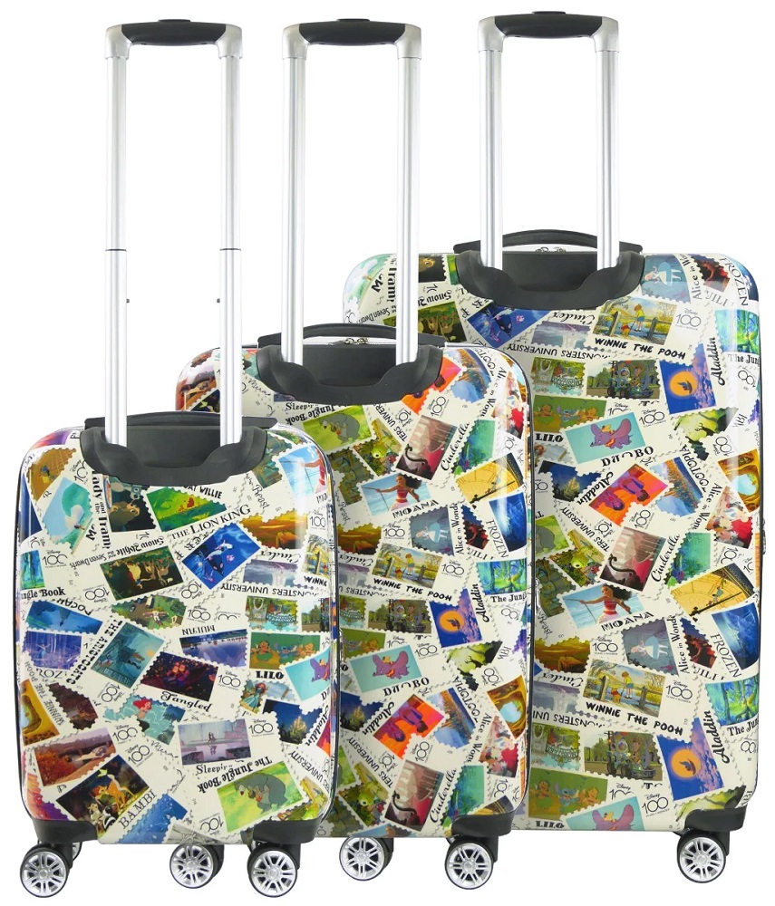Ful Disney 100 Years Stamps 3Piece Luggage Set Disney Luggage