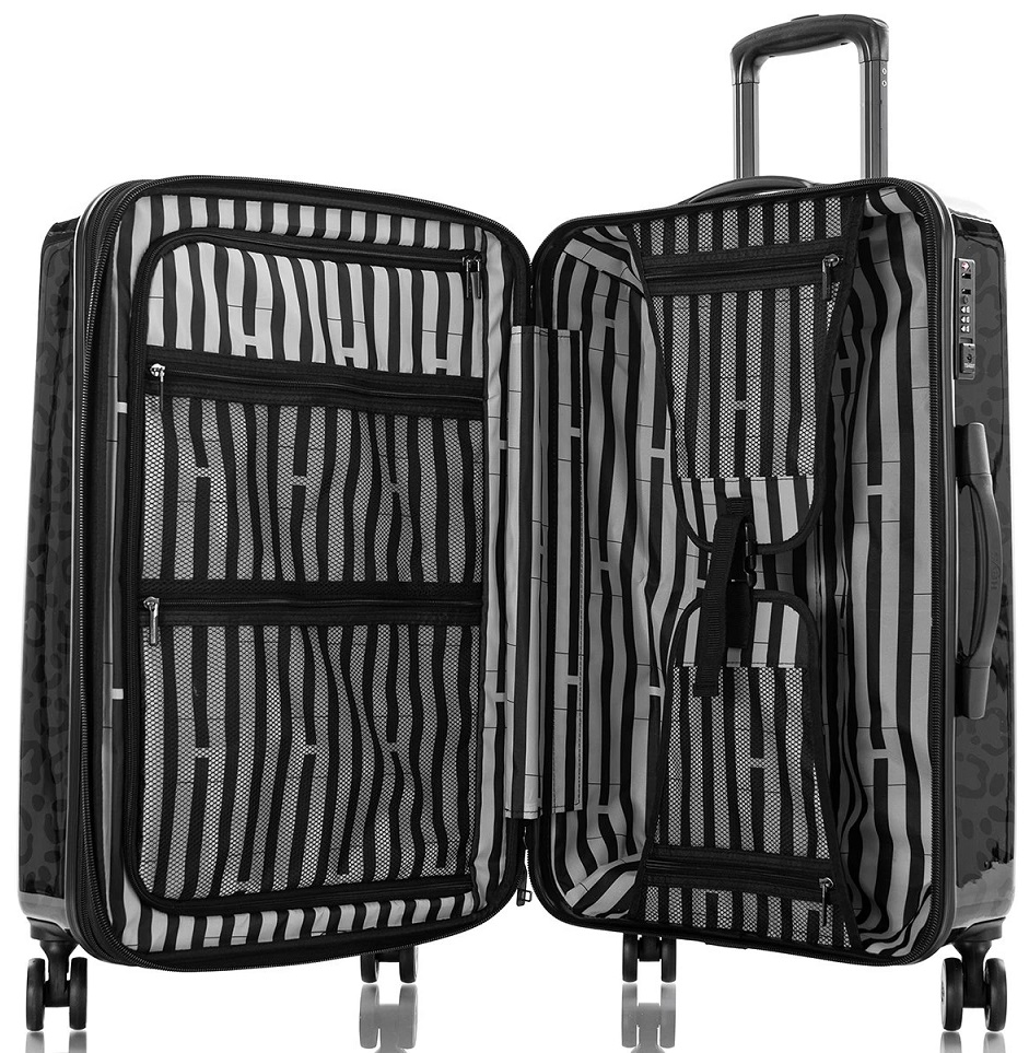 Heys Black Leopard 3Piece Luggage Set Hardside Luggage