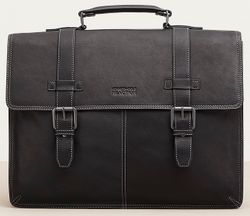 Kenneth Cole Leather Double-Gusset Portfolio