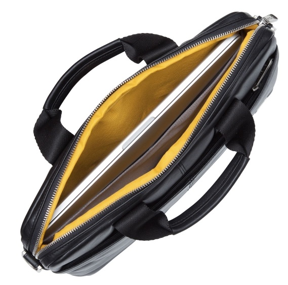 Knomo Stanford Leather Laptop Briefcase Knomo