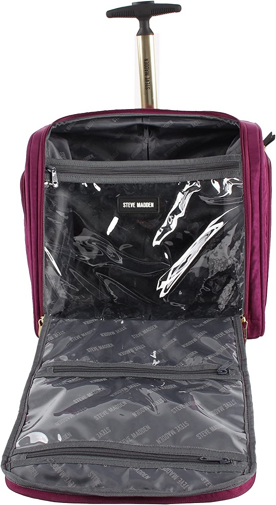 Steve Madden PeekABoo Purple 3Piece Under Seat Luggage Set Luggage