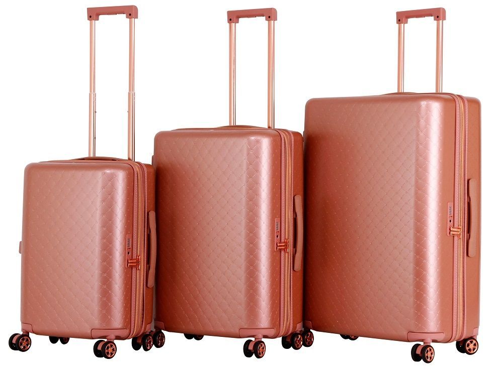 Triforce David Tutera "Malibu" 3Piece Luggage Set Rose Gold Triforce