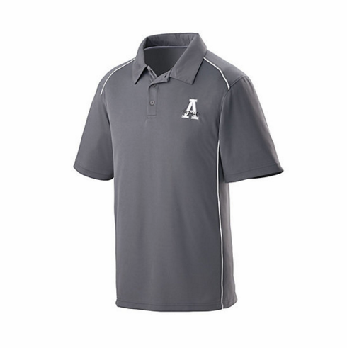 Augusta Mens Grey Drifit Polo with Embroidered Ambassador Logo 