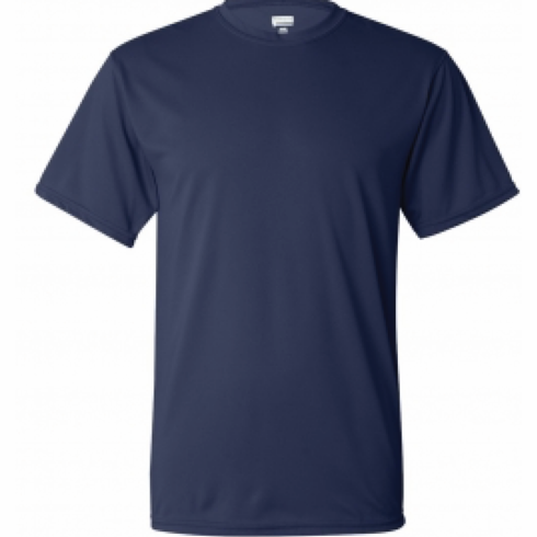 AUGUSTA NAVY DRIFIT SHORT SLEEVE SHIRT W SCREENED LOGO ON FRONT AND BACK 