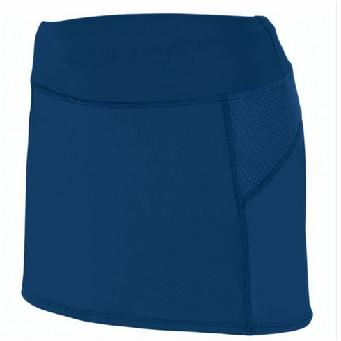 AUGUSTA NAVY WOMENS TENNIS SKORT WITH INNER SPANDEX SHORT  