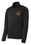 BLACK 1/4 ZIP UNISEX LIGHT WEIGHT DRIFIT PULLOVER WITH LEFT CHEST SCREENED LOGO