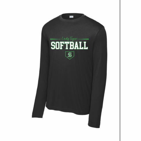 BLACK LONG SLEEVE DRIFIT SHIRT WITH NEW SCREENED LOGO
