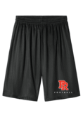 BLACK MESH SHORTS W SCREENED LOGO