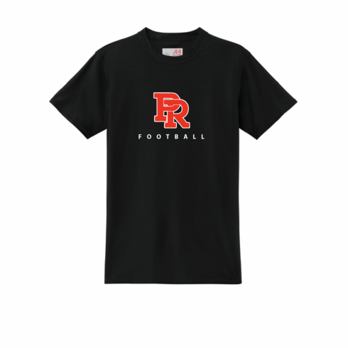 BLACK SHORT SLEEVE COMPRESSION SHIRT (TIGHT FIT) SCREENED W LOGO FRONT AND BACK