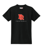 BLACK SHORT SLEEVE COMPRESSION SHIRT (TIGHT FIT) SCREENED W LOGO FRONT AND BACK