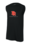 BLACK SLEEVELESS COMPRESSION SHIRT (TIGHT FIT) W SCREENED LOGO FRONT AND BACK