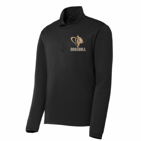 BLACK UNISEX DRIFIT 1/4 ZIP WITH SCREENED LEFT CHEST LOGO