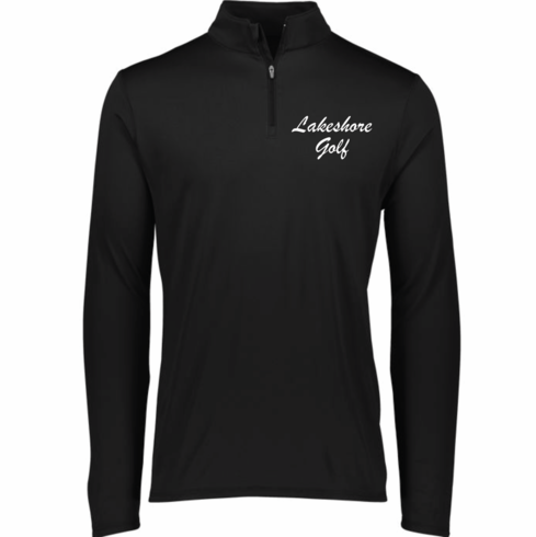 BLACK UNISEX DRIFIT 1/4 ZIP WITH SCREENED LOGO 
