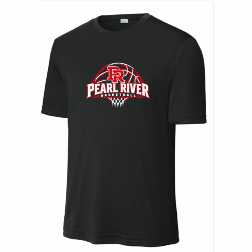 BLACK UNISEX DRIFIT SHORT SLEEVE SHIRT WITH SCREENED LOGO