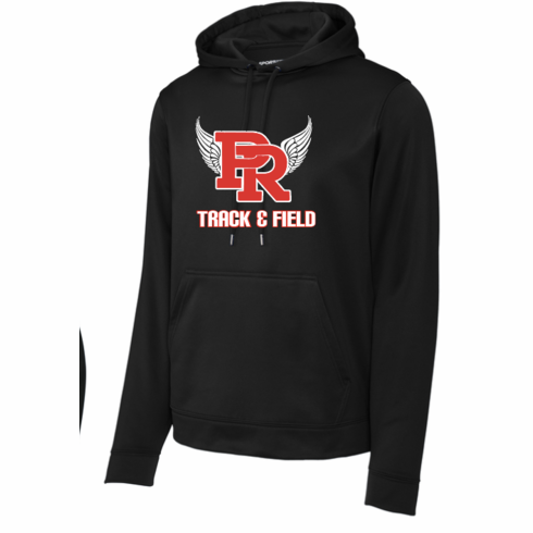 BLACK UNISEX FLEECE LINED DRIFIT HOODIE WITH SCREENED LOGO