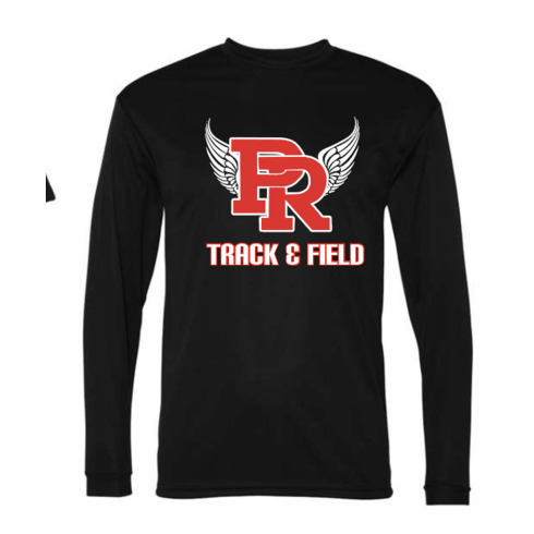 BLACK UNISEX LONG SLEEVE DRIFIT WITH SCREENED LOGO 