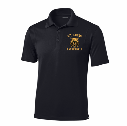 DRIFIT UNISEX BLACK POLO WITH EMBROIDERED LOGO