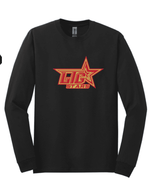 GILDAN BLACK COTTON LONG SLEEVE SHIRT W SCREENED LOGO