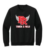 GILDAN UNISEX BLACK CREW SWEATSHIRT WITH SCREENED LOGO