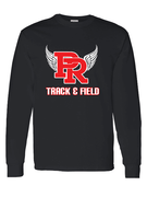 GILDAN BLACK UNISEX COTTON LONG SLEEVE SHIRT WITH SCREENED LOGO