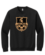 GILDAN BLACK UNISEX CREW SWEATSHIRT WITH SCREENED LOGO