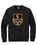 GILDAN BLACK UNISEX CREW SWEATSHIRT WITH SCREENED LOGO