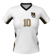 WOMENS OR MENS WHITE CUSTOM SUBLIMATED DRIFIT GAME SOCCER JERSEY 