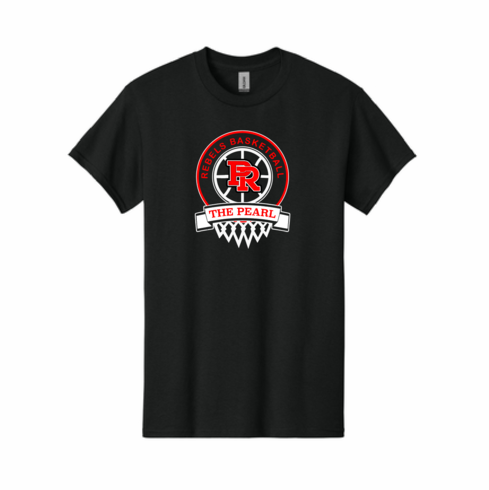 GILDAN BLACK UNISEX TSHIRT WITH SCREENED LOGO 