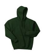 GILDAN DARK GREEN HOODIE SWEAT W SCREENED LOGO AND #