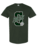 GILDAN DARK GREEN UNISEX COTTON TSHIRT W 2 COLOR SCREENED S LOGO