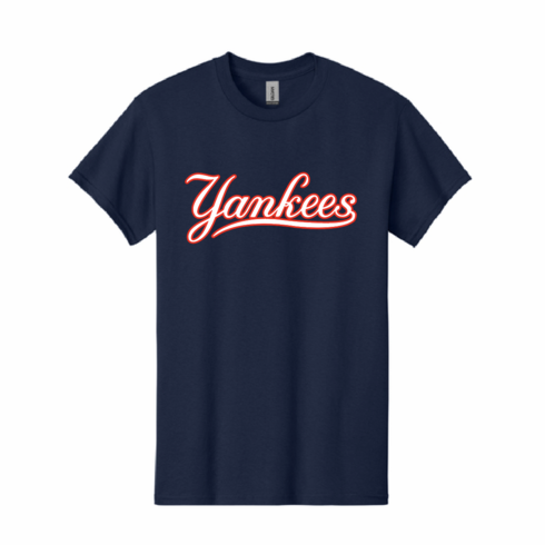 GILDAN NAVY TSHIRT WITH SCREENED LOGO 
