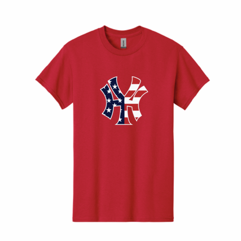 GILDAN NY RED UNISEX TSHIRT 