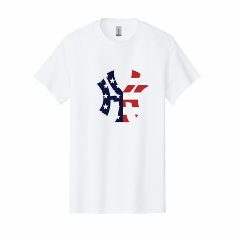 GILDAN NY WHITE UNISEX TSHIRT 