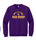 GILDAN PURPLE CREW SWEATSHIRT W SCREENED LOGO