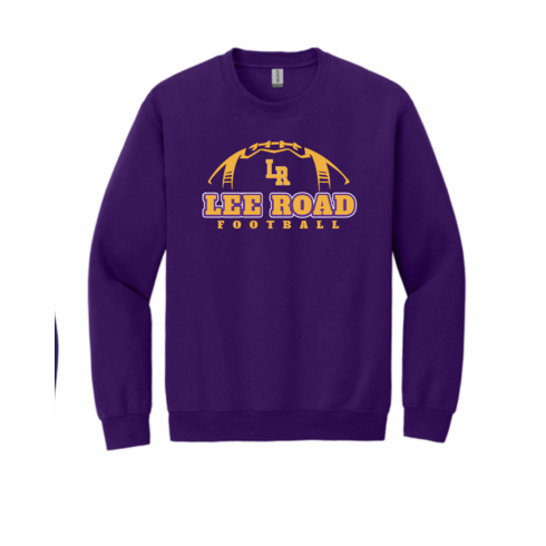 GILDAN PURPLE CREW SWEATSHIRT W SCREENED LOGO