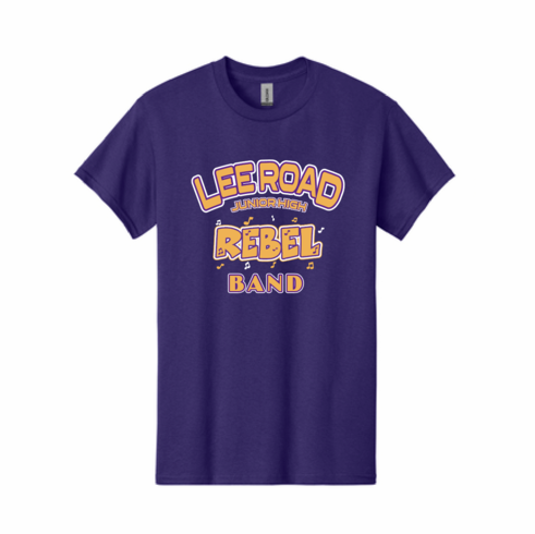 GILDAN PURPLE TSHIRT UNISEX WITH SCREENED BAND LOGO