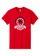 GILDAN RED UNISEX TSHIRT WITH SCREENED LOGO