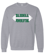 GILDAN SPORT GREY UNISEX CREW SWEAT W SCREENED LOGO