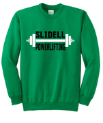 GILDAN KELLY GREEN UNISEX CREW SWEAT W SCREENED LOGO