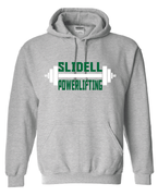 GILDAN SPORT GREY UNISEX HOODIE SWEAT W SCREENED LOGO